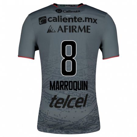 Kandiny Niño Camiseta Ammanda Marroquin #8 Gris 2ª Equipación 2023/24 La Camisa Chile