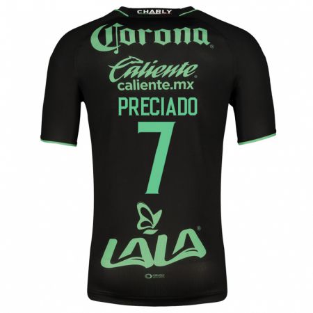 Kandiny Niño Camiseta Harold Preciado #7 Negro 2ª Equipación 2023/24 La Camisa Chile