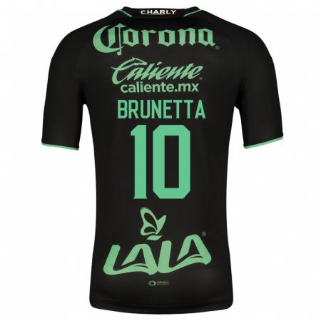 Kandiny Niño Camiseta Juan Brunetta #10 Negro 2ª Equipación 2023/24 La Camisa Chile