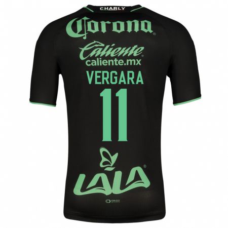Kandiny Niño Camiseta Duván Vergara #11 Negro 2ª Equipación 2023/24 La Camisa Chile