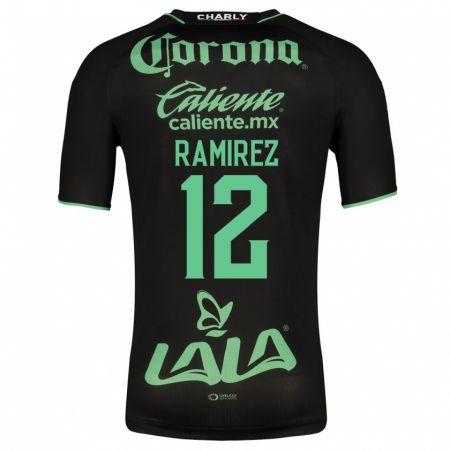 Kandiny Niño Camiseta Santiago Ramírez #12 Negro 2ª Equipación 2023/24 La Camisa Chile