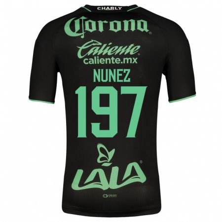 Kandiny Niño Camiseta Kevin Núñez #197 Negro 2ª Equipación 2023/24 La Camisa Chile