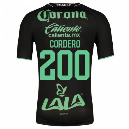 Kandiny Niño Camiseta Mario Cordero #200 Negro 2ª Equipación 2023/24 La Camisa Chile