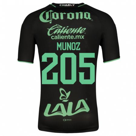 Kandiny Niño Camiseta Guillermo Muñoz #205 Negro 2ª Equipación 2023/24 La Camisa Chile