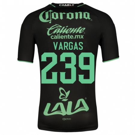 Kandiny Niño Camiseta Diego Vargas #239 Negro 2ª Equipación 2023/24 La Camisa Chile