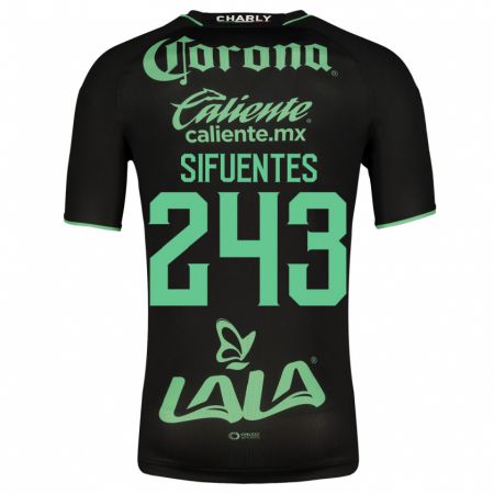 Kandiny Niño Camiseta José Sifuentes #243 Negro 2ª Equipación 2023/24 La Camisa Chile