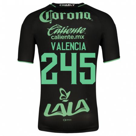 Kandiny Niño Camiseta Álex Valencia #245 Negro 2ª Equipación 2023/24 La Camisa Chile