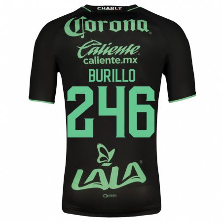 Kandiny Niño Camiseta Juan Burillo #246 Negro 2ª Equipación 2023/24 La Camisa Chile