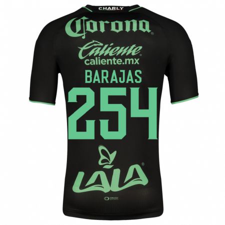 Kandiny Niño Camiseta Sergio Barajas #254 Negro 2ª Equipación 2023/24 La Camisa Chile