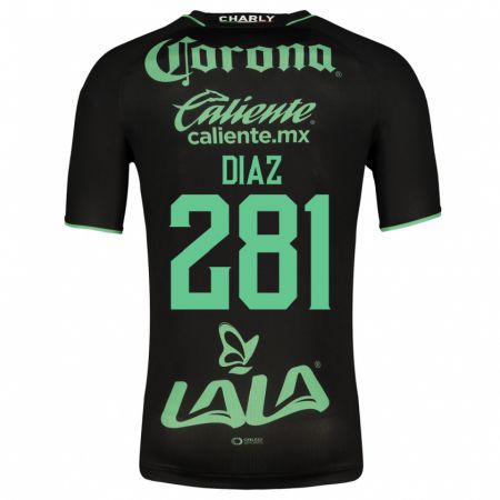 Kandiny Niño Camiseta Didier Díaz #281 Negro 2ª Equipación 2023/24 La Camisa Chile