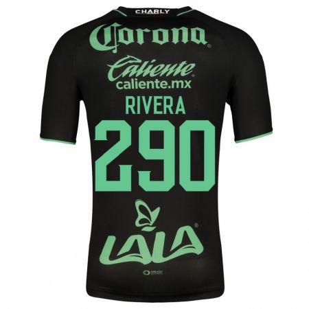 Kandiny Niño Camiseta Ángel Rivera #290 Negro 2ª Equipación 2023/24 La Camisa Chile