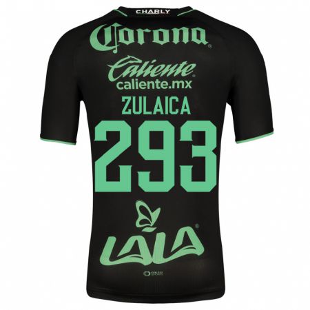 Kandiny Niño Camiseta José Zulaica #293 Negro 2ª Equipación 2023/24 La Camisa Chile