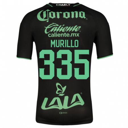 Kandiny Niño Camiseta Doryan Murillo #335 Negro 2ª Equipación 2023/24 La Camisa Chile