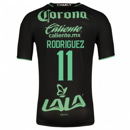 Kandiny Niño Camiseta Cynthia Rodríguez #11 Negro 2ª Equipación 2023/24 La Camisa Chile