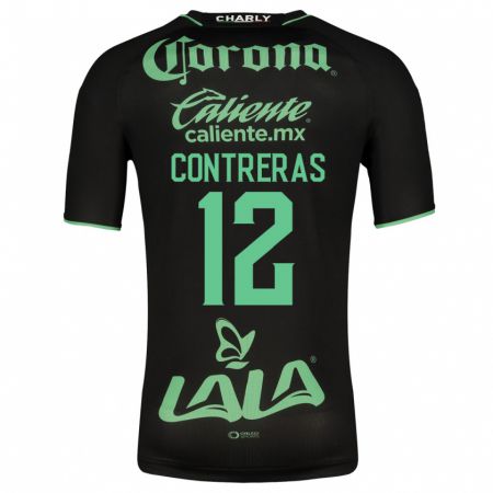 Kandiny Niño Camiseta Karol Contreras #12 Negro 2ª Equipación 2023/24 La Camisa Chile