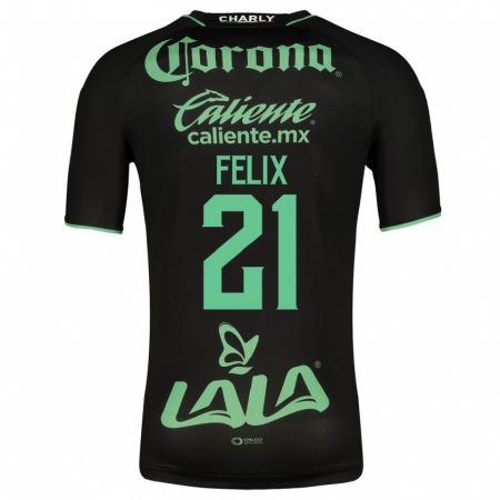 Kandiny Niño Camiseta Judith Félix #21 Negro 2ª Equipación 2023/24 La Camisa Chile