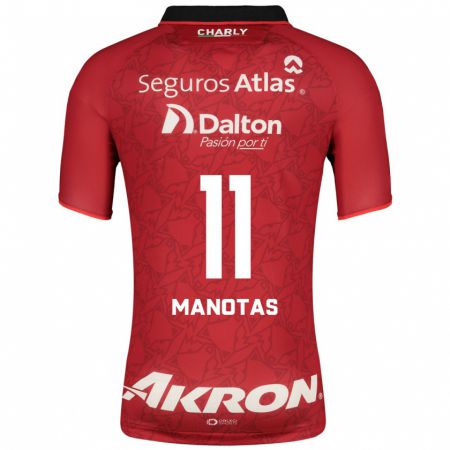 Kandiny Niño Camiseta Mauro Manotas #11 Rojo 2ª Equipación 2023/24 La Camisa Chile