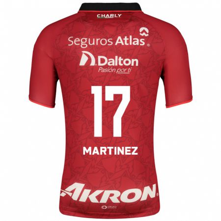 Kandiny Niño Camiseta Jaziel Martínez #17 Rojo 2ª Equipación 2023/24 La Camisa Chile