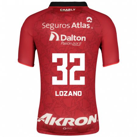 Kandiny Niño Camiseta José Lozano #32 Rojo 2ª Equipación 2023/24 La Camisa Chile