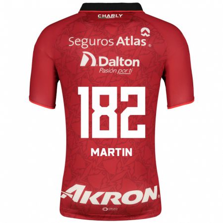 Kandiny Niño Camiseta Juan Martín #182 Rojo 2ª Equipación 2023/24 La Camisa Chile