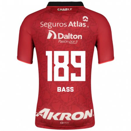 Kandiny Niño Camiseta Abraham Bass #189 Rojo 2ª Equipación 2023/24 La Camisa Chile