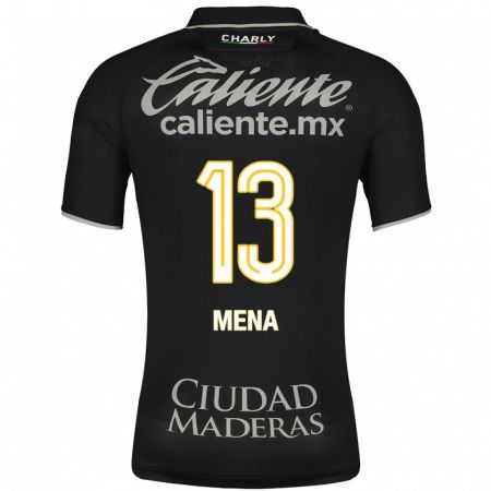 Kandiny Niño Camiseta Ángel Mena #13 Negro 2ª Equipación 2023/24 La Camisa Chile