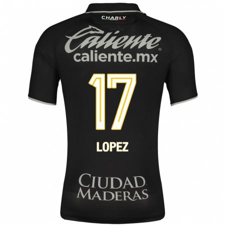 Kandiny Niño Camiseta Nicolás López #17 Negro 2ª Equipación 2023/24 La Camisa Chile