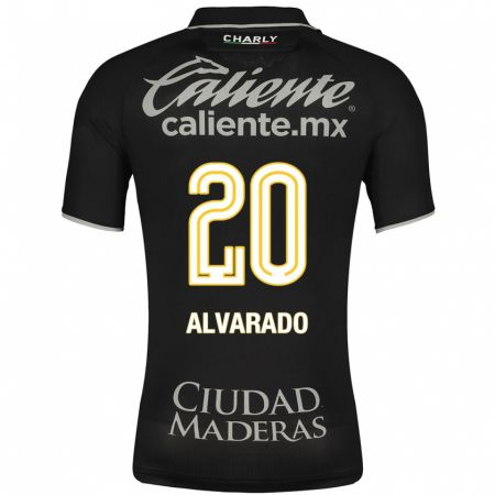 Kandiny Niño Camiseta Alfonso Alvarado #20 Negro 2ª Equipación 2023/24 La Camisa Chile