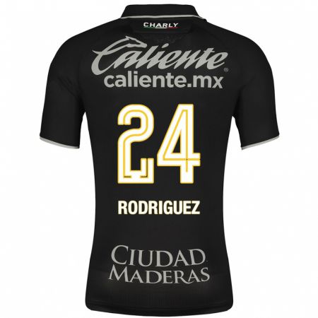 Kandiny Niño Camiseta Osvaldo Rodríguez #24 Negro 2ª Equipación 2023/24 La Camisa Chile