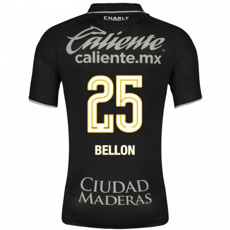 Kandiny Niño Camiseta Paul Bellón #25 Negro 2ª Equipación 2023/24 La Camisa Chile