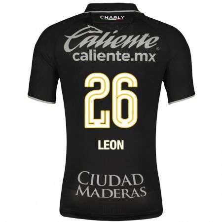 Kandiny Niño Camiseta Armando León #26 Negro 2ª Equipación 2023/24 La Camisa Chile