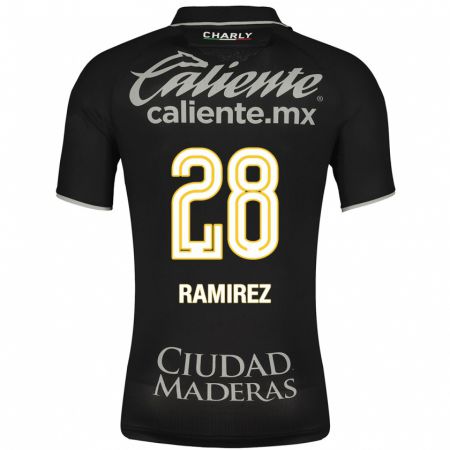 Kandiny Niño Camiseta David Ramírez #28 Negro 2ª Equipación 2023/24 La Camisa Chile