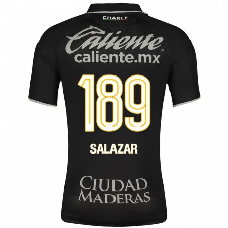 Kandiny Niño Camiseta José Salazar #189 Negro 2ª Equipación 2023/24 La Camisa Chile