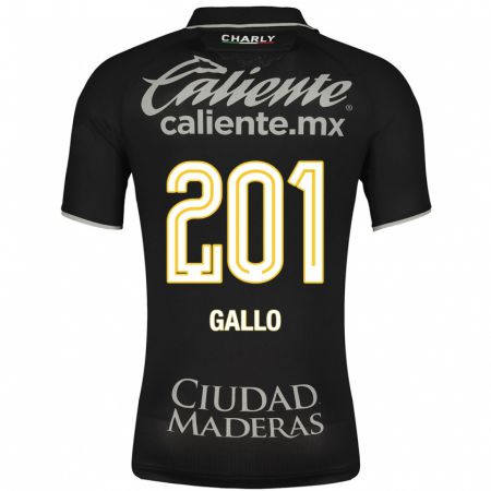 Kandiny Niño Camiseta Andrés Gallo #201 Negro 2ª Equipación 2023/24 La Camisa Chile