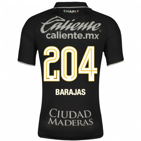 Kandiny Niño Camiseta Víctor Barajas #204 Negro 2ª Equipación 2023/24 La Camisa Chile
