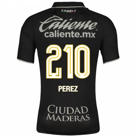 Kandiny Niño Camiseta Arez Pérez #210 Negro 2ª Equipación 2023/24 La Camisa Chile