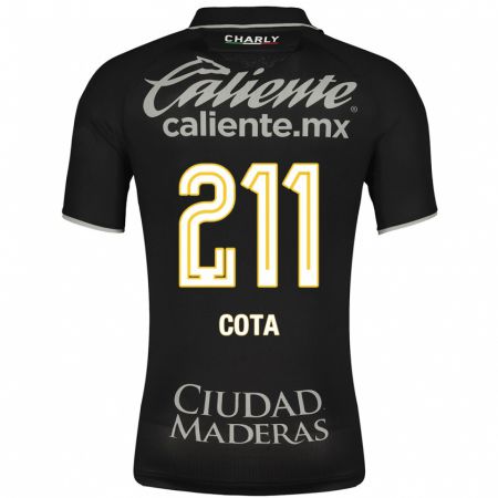 Kandiny Niño Camiseta Luis Cota #211 Negro 2ª Equipación 2023/24 La Camisa Chile