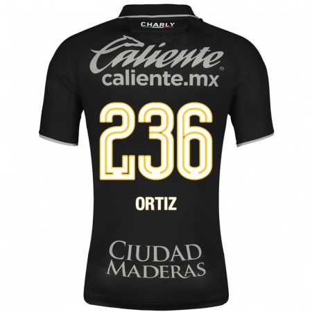 Kandiny Niño Camiseta Youssef Ortiz #236 Negro 2ª Equipación 2023/24 La Camisa Chile