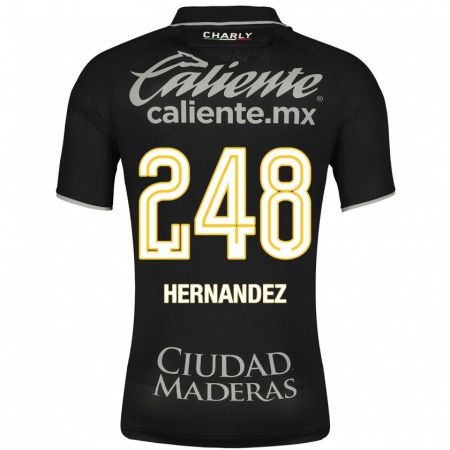 Kandiny Niño Camiseta Fernando Hernández #248 Negro 2ª Equipación 2023/24 La Camisa Chile