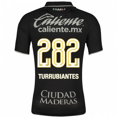 Kandiny Niño Camiseta Abdon Turrubiantes #282 Negro 2ª Equipación 2023/24 La Camisa Chile