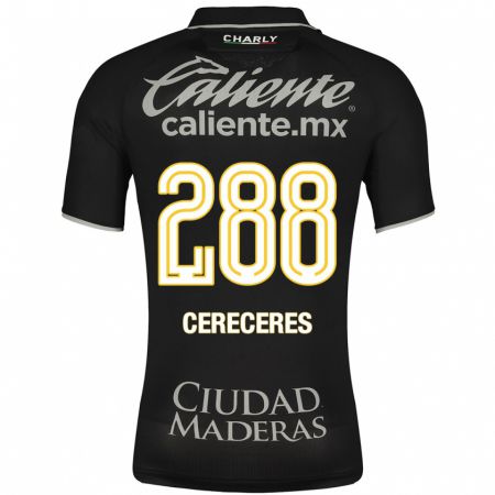 Kandiny Niño Camiseta Thomas Cereceres #288 Negro 2ª Equipación 2023/24 La Camisa Chile