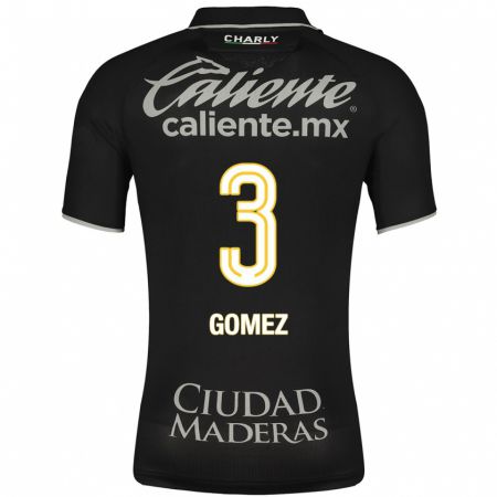 Kandiny Niño Camiseta Karen Gómez #3 Negro 2ª Equipación 2023/24 La Camisa Chile