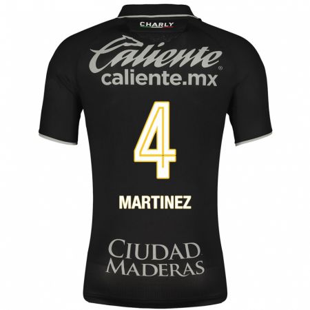 Kandiny Niño Camiseta Mitzi Martínez #4 Negro 2ª Equipación 2023/24 La Camisa Chile