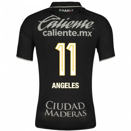 Kandiny Niño Camiseta Lizbeth Ángeles #11 Negro 2ª Equipación 2023/24 La Camisa Chile