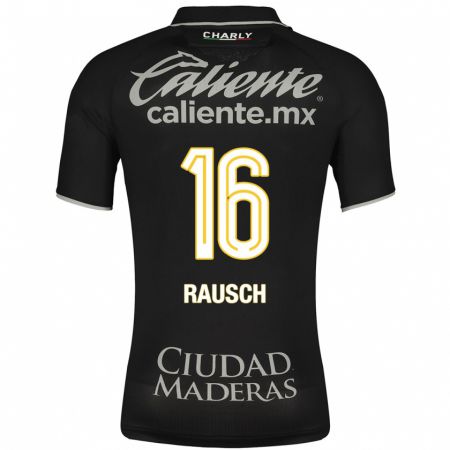 Kandiny Niño Camiseta Mayalu Rausch #16 Negro 2ª Equipación 2023/24 La Camisa Chile
