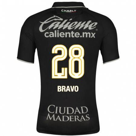 Kandiny Niño Camiseta Ruth Bravo #28 Negro 2ª Equipación 2023/24 La Camisa Chile