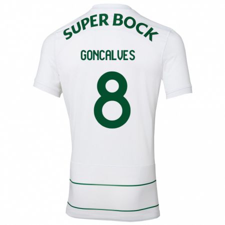 Kandiny Niño Camiseta Pedro Gonçalves #8 Blanco 2ª Equipación 2023/24 La Camisa Chile