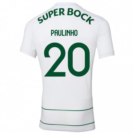 Kandiny Niño Camiseta Paulinho #20 Blanco 2ª Equipación 2023/24 La Camisa Chile