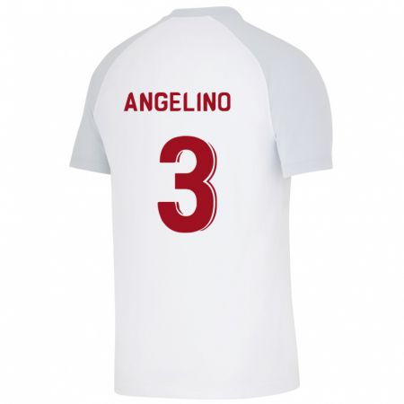 Kandiny Niño Camiseta Angeliño #3 Blanco 2ª Equipación 2023/24 La Camisa Chile