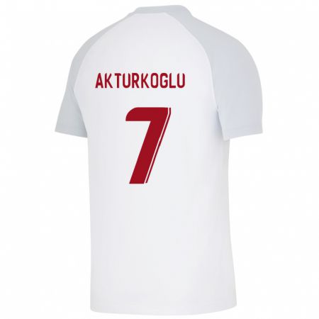 Kandiny Niño Camiseta Kerem Aktürkoğlu #7 Blanco 2ª Equipación 2023/24 La Camisa Chile